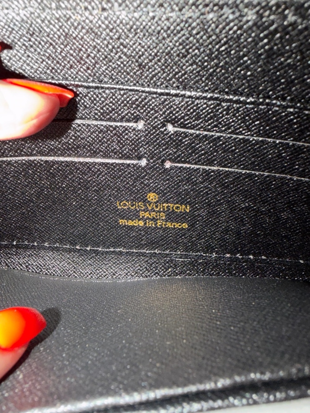 Louis Vuitton Black Embossed Monogram Zip-Around Wallet - Picture 3 of 9